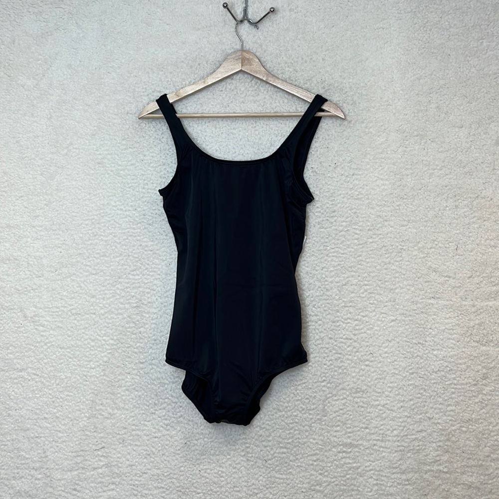 NWT Lands End Womens Black Swim Suit SIZE 10L